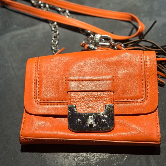 Vintage Orange Diane von Furstenberg Crossbody Bag - Picture 1 of 6